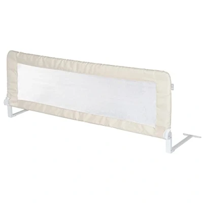 Abbildung von roba Bettschutzgitter Klipp Klapp 150 cm Rausfallschutz klappbar für Babys &amp; Kinder Schutzgitter Kinderbetten 50 hoch Beige