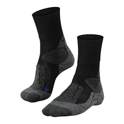 Abbildung von FALKE Herren Wandersocken TK1 Adventure Cool M SO Funktionsgarn antiblasen dick 1 Paar, Schwarz (Black Mix 3010), 39 41