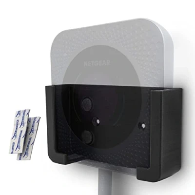 Abbildung von Wandhalterung Router Halter Schwarz mit Filzeinlage passend für Netgear Nighthawk M1 M2 M5 MR1100 MR5200 Halterung
