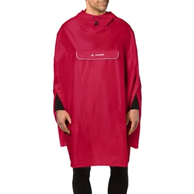 Abbildung von VAUDE Valdipino Rad Regenponcho Leicht, Wasserdicht &amp; Umweltfreundlich Bluesign® zertifiziert mit Eco Finish Integrierte Tasche Green Shape Label