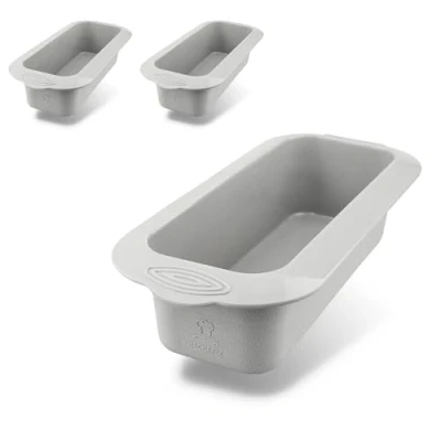 Abbildung von Backefix 2x Brotbackform Silikon 23cm 2er Set der Kastenform Kuchen Backform rechteckig, antihaftend, schadstofffrei, spülmaschinenfest und hochwertig