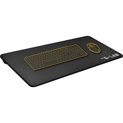 Abbildung von THE G LAB K Board Cadmium Laptopablage mit XXL Kissen, Ideal für Home Office/Gaming Bett oder Sofa, Laptopständer 13&quot; 19&quot;, Lapdesk Extra Large Griff