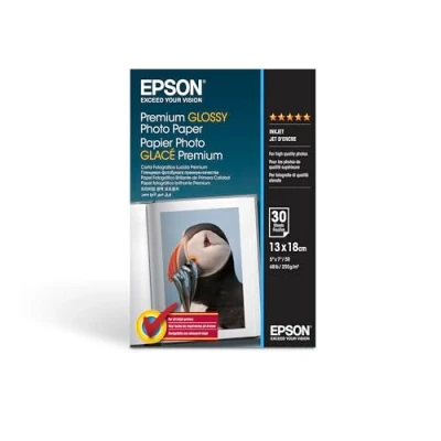 Abbildung von Epson Premium Glossy Photo Paper C13S042154 Fotopapier 13 x 18cm 255 g/m² 30 Blatt Hochglaenzend weiß