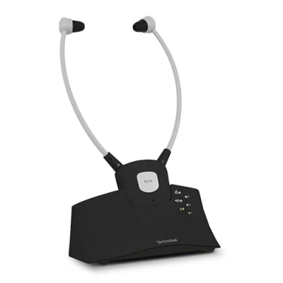 Abbildung von TechniSat STEREOMAN ISI 3 kabelloser Stereo Funkkopfhörer für Fernseher und Musikanlagen mit Dockingstation, schwarz