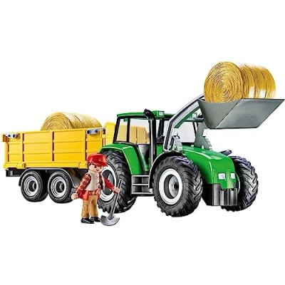 Abbildung von PLAYMOBIL 9317 Traktor mit Anhänger Spielset, Einzeln, Mehrfarbig, Standard