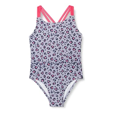 Abbildung von Playshoes UV Schutz Badeanzug Mädchen Schwimmanzug Badebekleidung, grau Leo, 134/140
