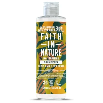 Abbildung von Faith In Nature Natürliche Shea und Arganöl Spülung, Nährend, Vegan Frei von Tierversuchen, Ohne SLS Oder Parabene, Für Trockenes Sehr Haar, 400ml
