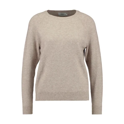 Abbildung von ONLY Onllesly Kings Pullover Strickpullover, Damen, Größe: Small, Beige melange