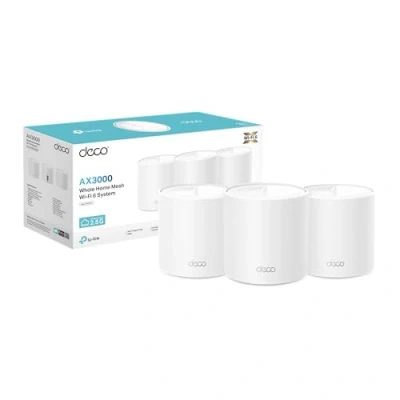 Abbildung von TP Link Deco X50 Pro Mesh WLAN Set (3 Pack), Wi Fi 6 AX3000 Dual Band Router &amp; Repeater, 2X 2,5G Ports für Jede Einheit, empfohlen Häuser mit 4 Schlafzimmern, Umfassender Jugendschutz, WPA3