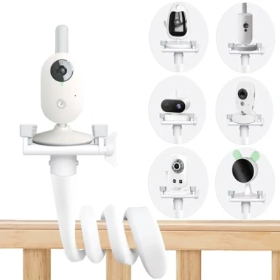 Abbildung von Derebir Babyphone Halterung,Kamera Halterung Baby Kamera Handyhalter Kompatibel für Philips Avent/Leapfrog LF2423/Babymoov/GHB/Hellobaby die Meisten Babyphone(18,5 inch)
