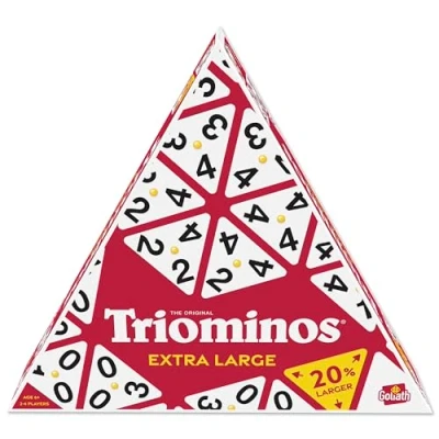 Abbildung von Triominos Extra Large, Brettspiel ab 6 Jahren, Familienspiel und Gesellschaftsspiele für 2 bis 4 Spieler