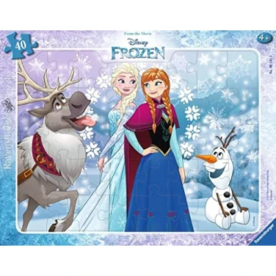Abbildung von Ravensburger 61419 Anna and ELSA Disney Frozen The icequeen Kinderpuzzle 06141 Rahmenpuzzle für Kinder ab 4 Jahren, Puzzle mit 40 Teilen, Teal/Turquoise Green