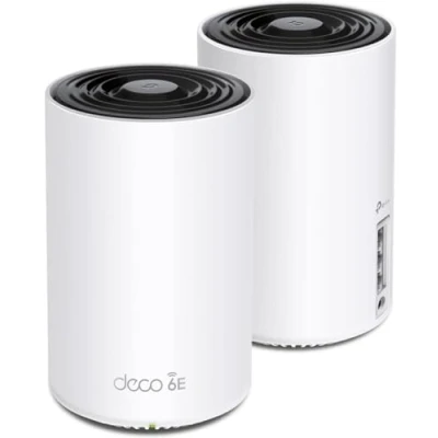 Abbildung von TP Link Deco XE75 Mesh WLAN Set (2 Pack), Wi Fi 6E AXE5400 Tri Band Router &amp; Repeater, 3x Gigabit Ports für jede Einheit, empfohlen Häuser mit 3 5 Schlafzimmern, Umfassender Jugendschutz, WPA3