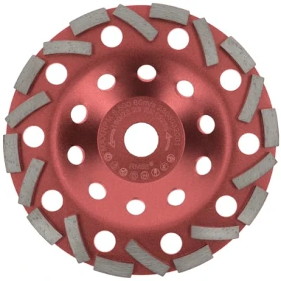 Abbildung von PRODIAMANT Diamant Schleiftopf Ø 180mm Extra Speed Turbo Schleifscheibe für Beton, Naturstein, Fliesenkleber, Granit &amp; Mauerwerk 22,2mm Aufnahme, Doppelreihig, Profiqualität