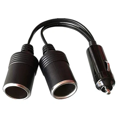 Abbildung von GTIWUNG Auto Motorrad Zigarettenanzünder Stecker Adapter DREI Wege Buchse Splitter, 1 bis 2 KFZ 12V/24V