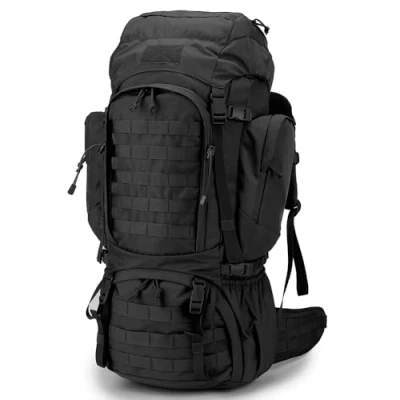 Abbildung von Mardingtop 60 Liter Taktischer Rucksack mit Regenhülle Großer Trekkingrucksäcke Erweiterbar Outdoor Wanderrucksäcke für Reisen, Camping