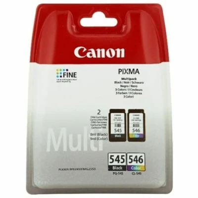 Abbildung von Canon PG 545 CL 546 BLISTER Vorteilspack 2 Tintenpatronen (Schwarz Farbe) (Veraltete Kunststoffverpackung 2018)