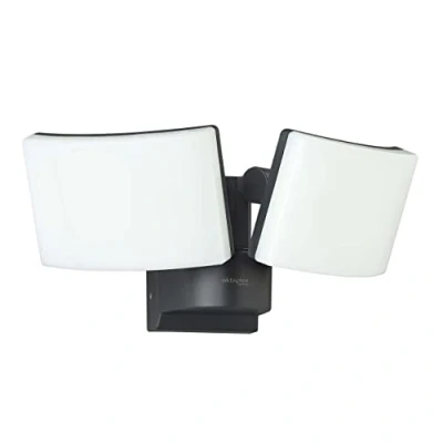 Abbildung von Oktaplex lighting LED Strahler Außen Cali Dos 40W 2 Köpfe Außenstrahler Wand IP65 3000K warmweiß Flutlicht anthrazit