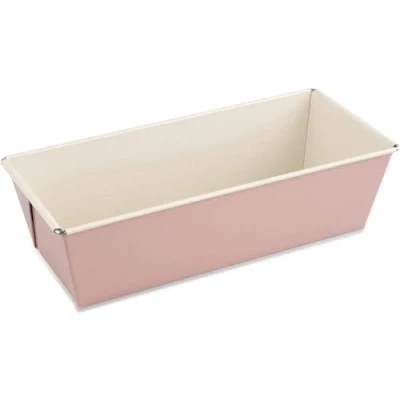 Abbildung von Dr. Oetker Kastenform 25 cm, Königskuchenform aus der Serie Modern Baking Retro Design mit zweifarbiger, keramisch verstärkter Premium Antihaftbeschichtung (Farbe: Rosa/Creme), Menge: 1 Stück