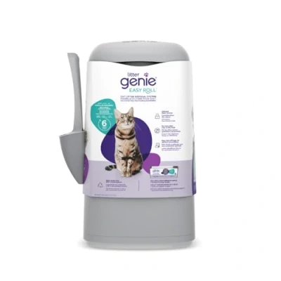 Abbildung von Litter Genie Easy Roll, No.1 in den USA, Katzenstreu Eimer, preiswerteres und umweltfreundlicheres Entsorgungs System, inklusive 1 Nachfüllkassette