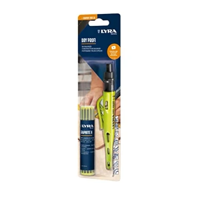 Abbildung von LYRA Dry Profi, Baumarker, rund, Kappe, Spitzer, Mine 2,8 x 100 mm, Blister, 2B, 2 teilig