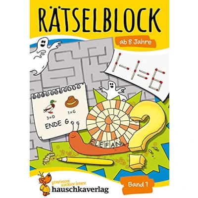 Abbildung von Rätselblock ab 8 Jahre Band 1: Bunter Rätselspaß für Kinder Labyrinth, Bilderrätsel, knobeln und logisches Denken fördern (Rätselbücher, 633)