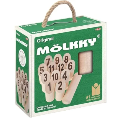 Abbildung von Tactic Mölkky in cardboard box with handle 2018 version 54903 Mixed