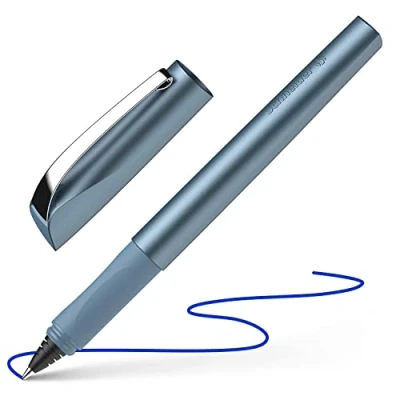 Abbildung von Schneider 186223 Ceod Shiny Tintenroller (Rechts und Linkshänder, Strichstärke M, inkl. Tintenpatrone Königsblau) Blue