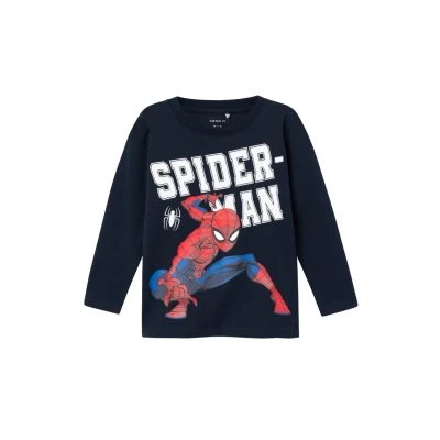 Abbildung von Name it Nmmnaza Spiderman Langarmshirt für Kinder, Größe: 86, Dark sapphire