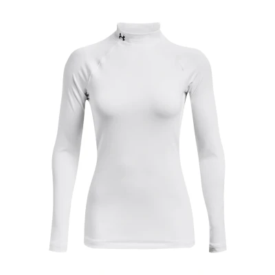 Abbildung von Under Armour Coldgear Langarmshirt, Damen, Größe: Large, White