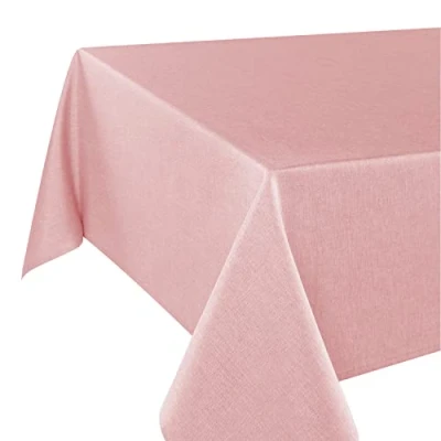 Abbildung von Tischdeckenshop24 Tischdecke WIEN rosa Premium, schmutzabweisend, ganzjährig, rechteckig 130x160 cm