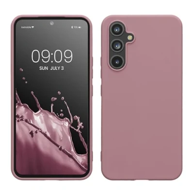 Abbildung von kwmobile Hülle kompatibel mit Samsung Galaxy A54 5G TPU Silikon Handyhülle Schutzhülle stoßabsorbierend flexibel Case in Altrosa matt