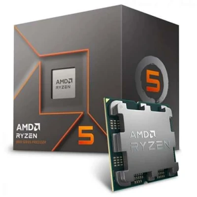Abbildung von AMD Ryzen 5 8400F Prozessor (6 Core/12 Threads, 65W DTP, AM5 Sockel, 22MB Cache, Bis zu 4.7GHz max boost Frequenz, with wraith stealth Kühler)