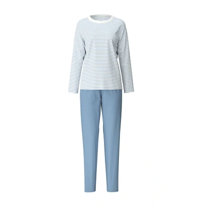Abbildung von CALIDA Cotton Stripes Pyjama, lang Damen, aus 100% Baumwolle, atmungsaktiv und klimaregulierend