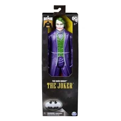 Abbildung von DC Comics The Dark Knight Joker Actionfigur bekannt aus der legendären Trilogie in 30cm. Ab 3 Jahren