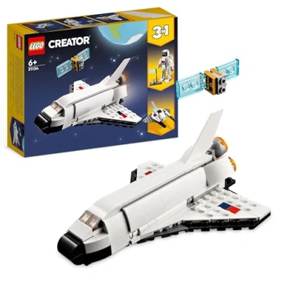 Abbildung von LEGO 31134 Creator 3in1 Spaceshuttle Spielzeug zum Astronauten Raumschiff, Konstruktionsspielzeug für Kinder, Jungen, Mädchen ab 6 Jahren, kreative Geschenkidee