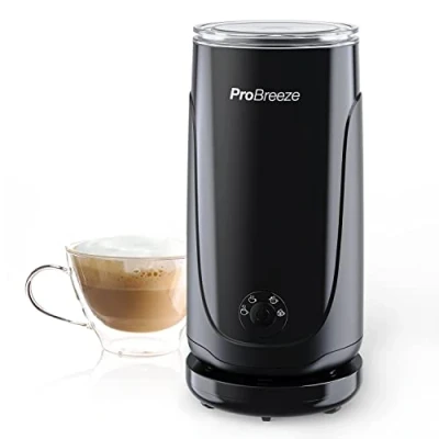 Abbildung von Pro Breeze Milchaufschäumer elektrisch Elektrischer für kalten und warmen Milchschaum Milchschäumer Kaffee, Cappuccino, Kakao Antihaftbeschichtung Schwarz