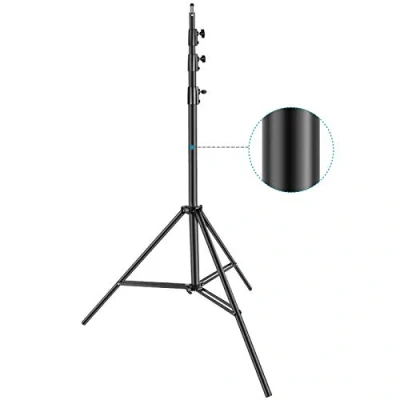 Abbildung von Neewer Heavy Duty Light Stand, Metall 13ft/4m verstellbares Fotografie Stativ mit eingebautem Federkissen und 1/4&quot; Schraube für Studio LED Licht, DSLR Kamera, maximale Belastung: 22lb/10kg Schwarz
