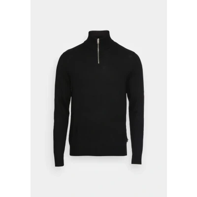 Abbildung von Jack &amp; Jones Eemil HALF ZIP NOOS Strickpullover, Herren, Größe: XS, Black