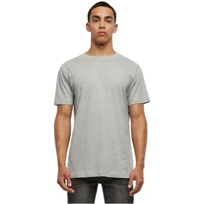 Abbildung von Build Your Brand Herren BB010 Basic Round Neck T Shirt, Heather Grey, L