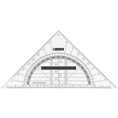 Abbildung von Brunnen 104975990 Geometrie Dreieck Colour Code (für Schule und Büro, 16 cm, bruchsicher, ergonomischer Griff) schwarz / onyx