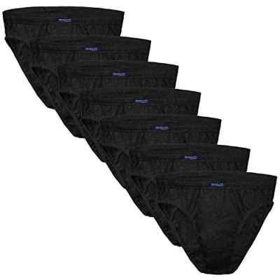Abbildung von BRUBAKER 7er Pack Herren Slips Baumwoll MIxAnthrazit Gr. XXL