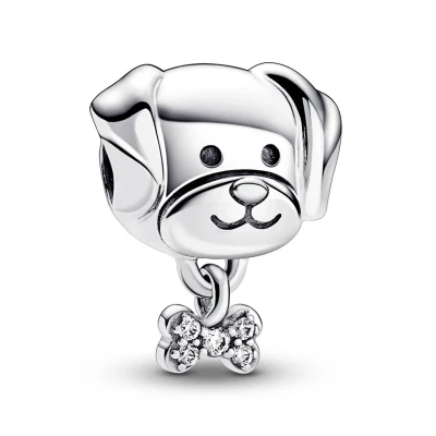 Abbildung von Pandora PET DOG &amp; BONE Charm, Damen, Größe: One Size, Silver coloured