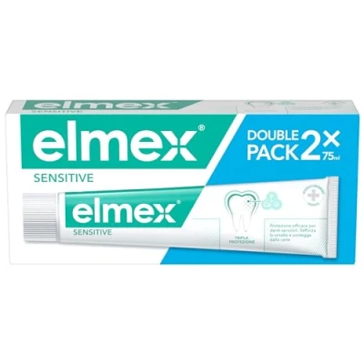 Abbildung von elmex Sensitive Zahnpasta 2 Packungen à 75 ml I Behandlung für empfindliche Zähne Effektive Linderung und Schutz der Zahnempfindlichkeit Mit Aminfluorid Sanfte Reinigung