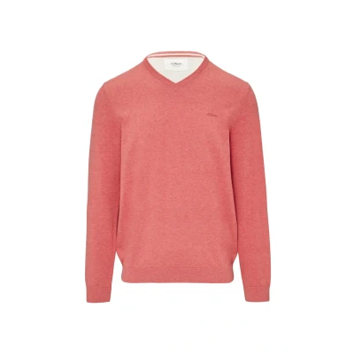 Abbildung von s.Oliver MIT LOGO Strickpullover, Herren, Größe: Large, Bordeaux