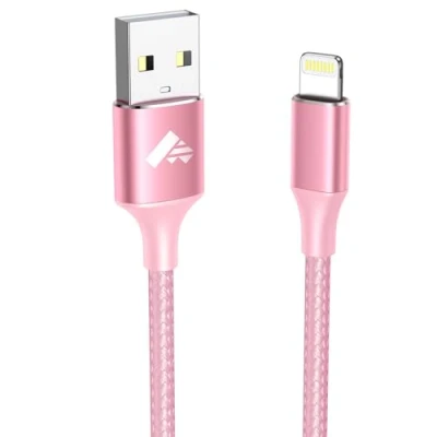 Abbildung von Aioneus iPhone Ladekabel, Schnellladekabel 1M Lightning Kabel MFi Zertifiziert Nylon USB Ladekabel für 14 13 12 11 Pro Max Mini XS XR X 8 7 6 6s Plus 5 SE 2020,iPad