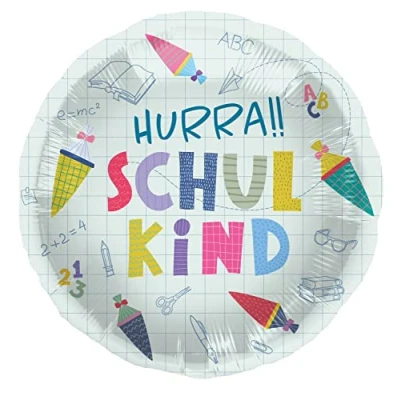 Abbildung von Folat 66088 Folienballon Schulanfang 45cm, Mehrfarbig