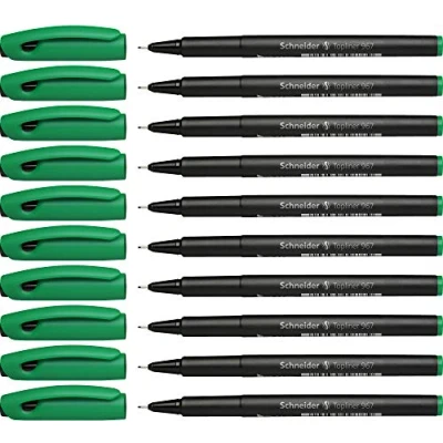 Abbildung von Schneider Topliner 967 Fineliner (Strichstärke 0,4 mm) 10 Stück grün