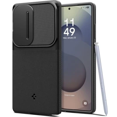 Abbildung von Spigen Optik Armor Hülle Kompatibel mit Samsung Galaxy S25 Ultra Schwarz