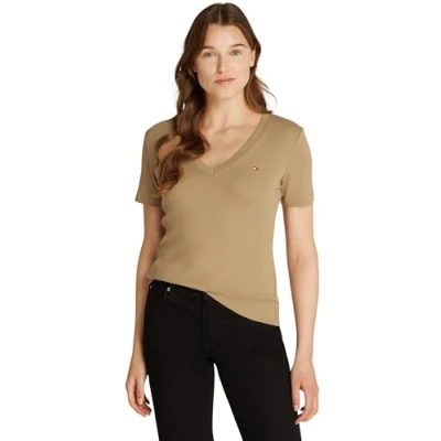 Abbildung von Tommy Hilfiger NEW SLIM CODY Tshirt print, Damen, Größe: XXL, Safari canvas